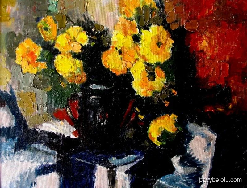 yellow flowers with towel