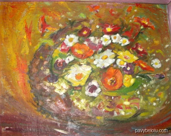 flowers in a basket
