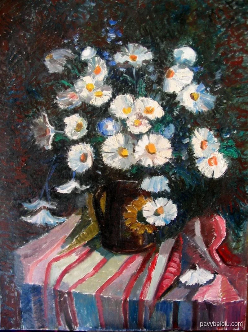 flowers on a towel