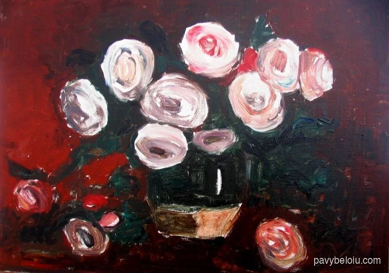 roses on a dark background